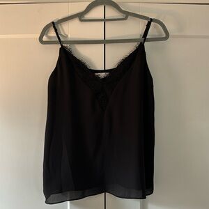 Black lace tank top - socialite size large